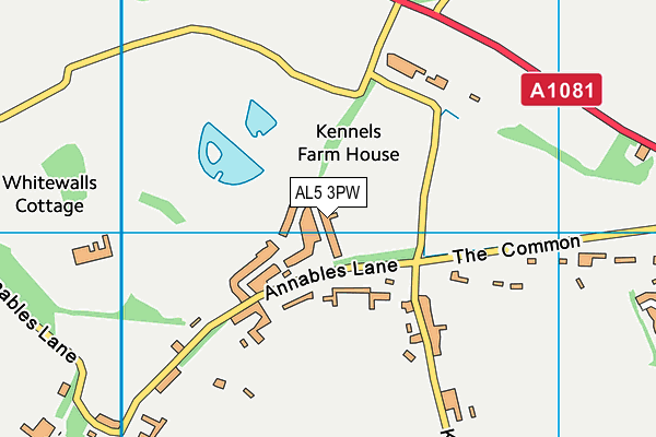 AL5 3PW map - OS VectorMap District (Ordnance Survey) AL5 3PW map - OS VectorMap District (Ordnance Survey)