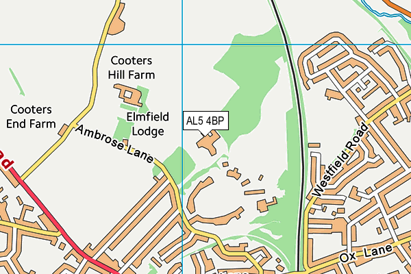 AL5 4BP map - OS VectorMap District (Ordnance Survey) AL5 4BP map - OS VectorMap District (Ordnance Survey)