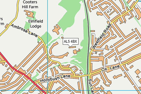 AL5 4BX map - OS VectorMap District (Ordnance Survey) AL5 4BX map - OS VectorMap District (Ordnance Survey)