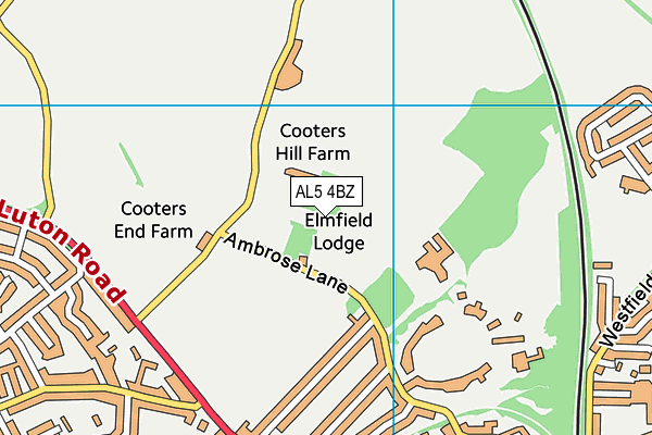 AL5 4BZ map - OS VectorMap District (Ordnance Survey) AL5 4BZ map - OS VectorMap District (Ordnance Survey)