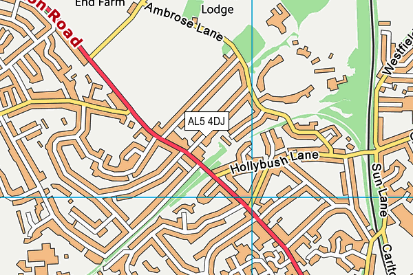 AL5 4DJ map - OS VectorMap District (Ordnance Survey) AL5 4DJ map - OS VectorMap District (Ordnance Survey)