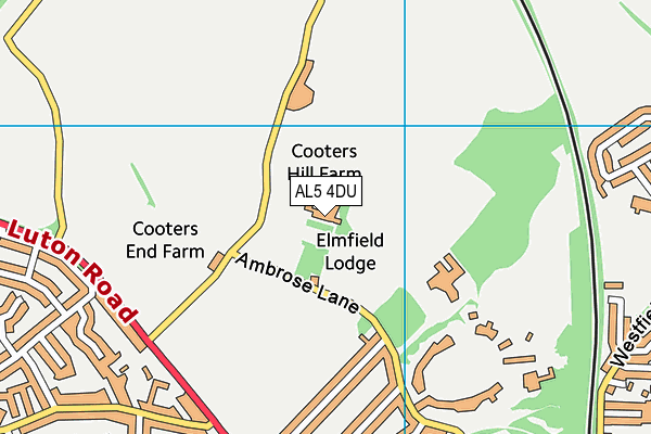 AL5 4DU map - OS VectorMap District (Ordnance Survey) AL5 4DU map - OS VectorMap District (Ordnance Survey)