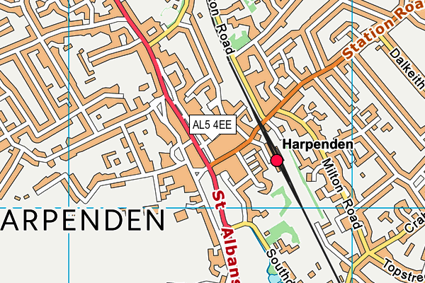 AL5 4EE map - OS VectorMap District (Ordnance Survey) AL5 4EE map - OS VectorMap District (Ordnance Survey)