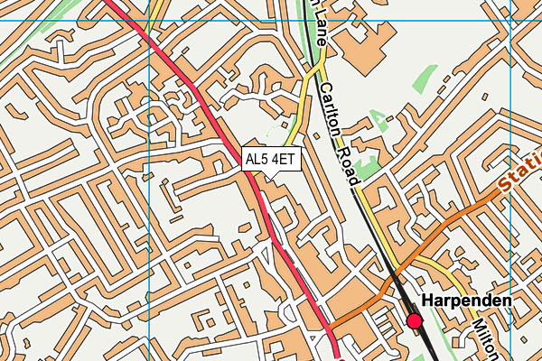 AL5 4ET map - OS VectorMap District (Ordnance Survey) AL5 4ET map - OS VectorMap District (Ordnance Survey)