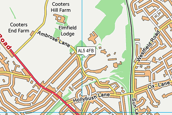 AL5 4FB map - OS VectorMap District (Ordnance Survey) AL5 4FB map - OS VectorMap District (Ordnance Survey)