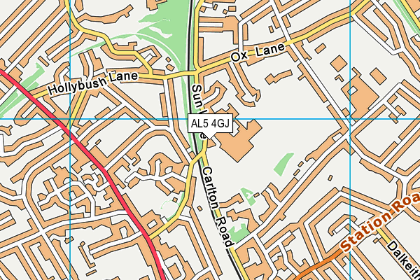 AL5 4GJ map - OS VectorMap District (Ordnance Survey) AL5 4GJ map - OS VectorMap District (Ordnance Survey)