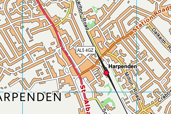 AL5 4GZ map - OS VectorMap District (Ordnance Survey) AL5 4GZ map - OS VectorMap District (Ordnance Survey)