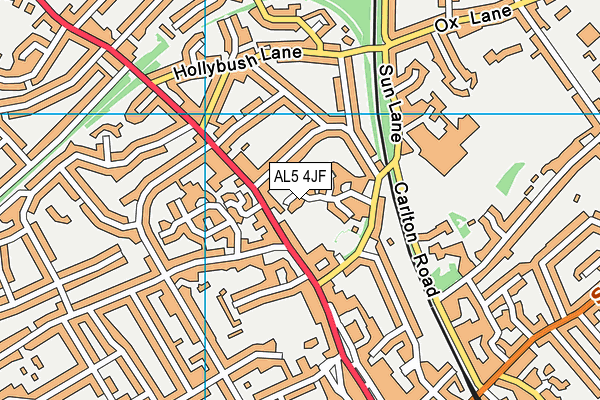 AL5 4JF map - OS VectorMap District (Ordnance Survey) AL5 4JF map - OS VectorMap District (Ordnance Survey)