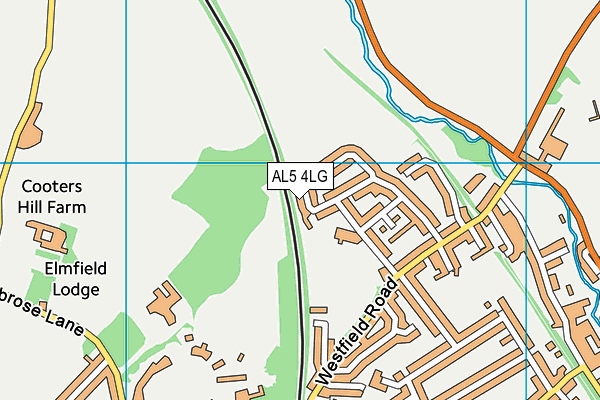 AL5 4LG map - OS VectorMap District (Ordnance Survey) AL5 4LG map - OS VectorMap District (Ordnance Survey)