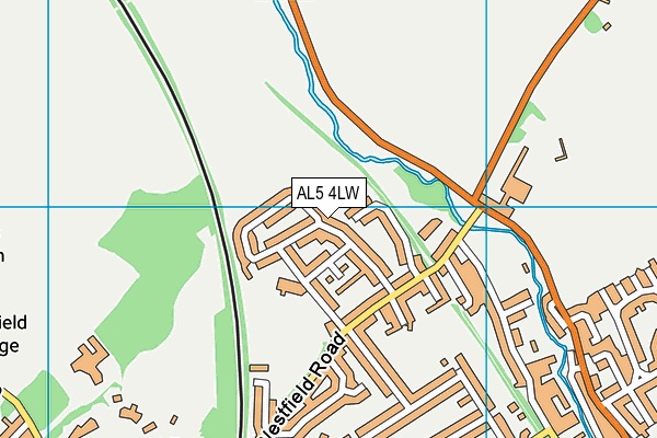 AL5 4LW map - OS VectorMap District (Ordnance Survey) AL5 4LW map - OS VectorMap District (Ordnance Survey)