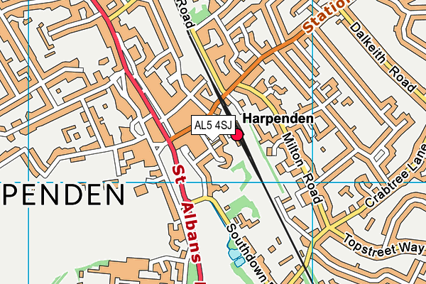AL5 4SJ map - OS VectorMap District (Ordnance Survey) AL5 4SJ map - OS VectorMap District (Ordnance Survey)