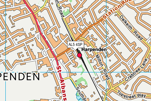 AL5 4SP map - OS VectorMap District (Ordnance Survey) AL5 4SP map - OS VectorMap District (Ordnance Survey)