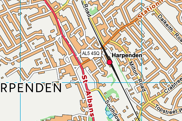 AL5 4SQ map - OS VectorMap District (Ordnance Survey) AL5 4SQ map - OS VectorMap District (Ordnance Survey)
