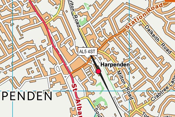 AL5 4ST map - OS VectorMap District (Ordnance Survey) AL5 4ST map - OS VectorMap District (Ordnance Survey)