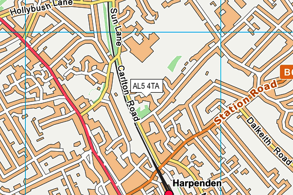 AL5 4TA map - OS VectorMap District (Ordnance Survey) AL5 4TA map - OS VectorMap District (Ordnance Survey)
