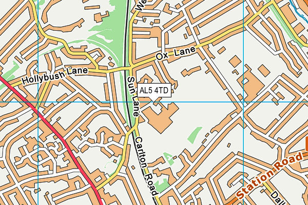 AL5 4TD map - OS VectorMap District (Ordnance Survey) AL5 4TD map - OS VectorMap District (Ordnance Survey)