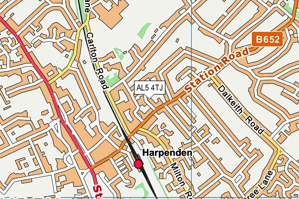 AL5 4TJ map - OS VectorMap District (Ordnance Survey) AL5 4TJ map - OS VectorMap District (Ordnance Survey)