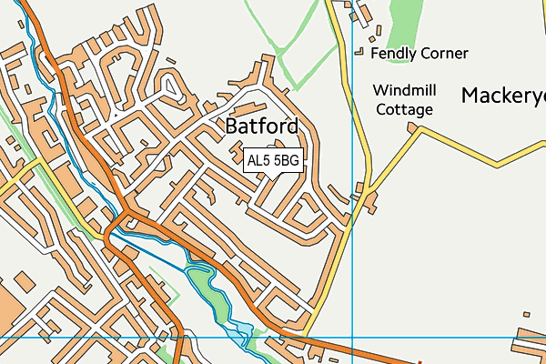 AL5 5BG map - OS VectorMap District (Ordnance Survey) AL5 5BG map - OS VectorMap District (Ordnance Survey)