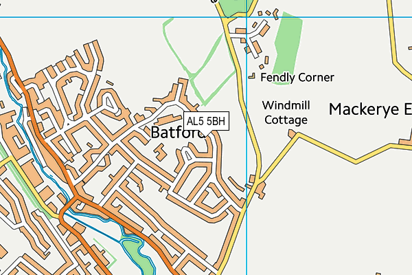 AL5 5BH map - OS VectorMap District (Ordnance Survey) AL5 5BH map - OS VectorMap District (Ordnance Survey)