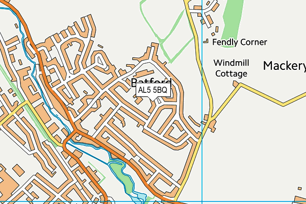 AL5 5BQ map - OS VectorMap District (Ordnance Survey)