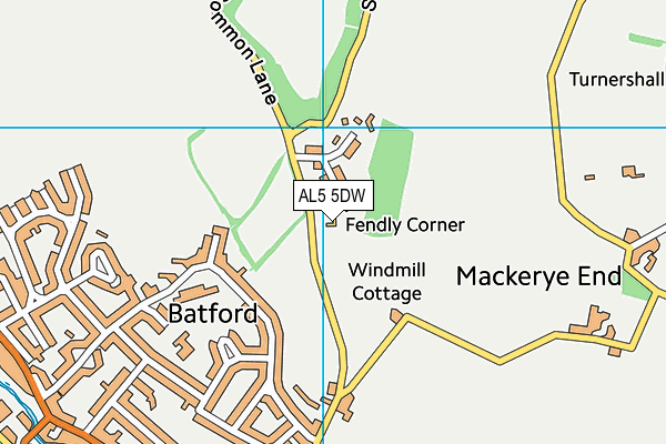 AL5 5DW map - OS VectorMap District (Ordnance Survey) AL5 5DW map - OS VectorMap District (Ordnance Survey)