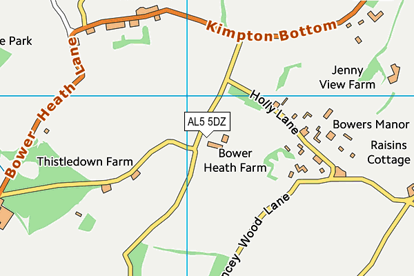 AL5 5DZ map - OS VectorMap District (Ordnance Survey) AL5 5DZ map - OS VectorMap District (Ordnance Survey)