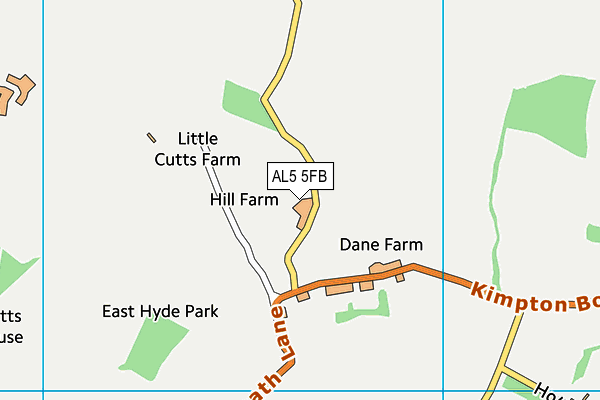 AL5 5FB map - OS VectorMap District (Ordnance Survey) AL5 5FB map - OS VectorMap District (Ordnance Survey)