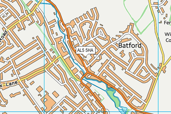 AL5 5HA map - OS VectorMap District (Ordnance Survey) AL5 5HA map - OS VectorMap District (Ordnance Survey)