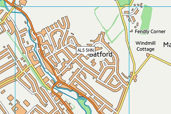 AL5 5HN map - OS VectorMap District (Ordnance Survey) AL5 5HN map - OS VectorMap District (Ordnance Survey)