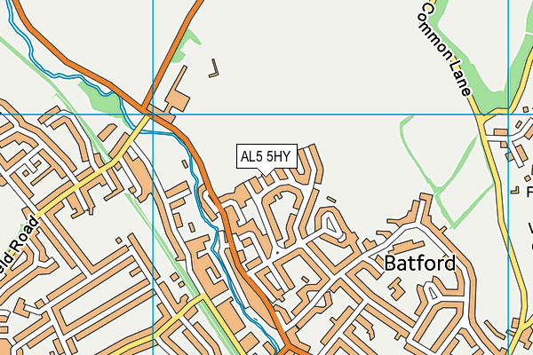 AL5 5HY map - OS VectorMap District (Ordnance Survey) AL5 5HY map - OS VectorMap District (Ordnance Survey)