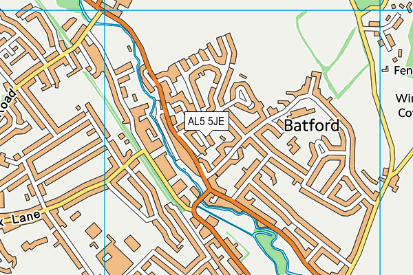 AL5 5JE map - OS VectorMap District (Ordnance Survey) AL5 5JE map - OS VectorMap District (Ordnance Survey)