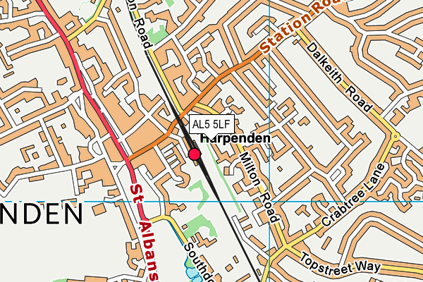AL5 5LF map - OS VectorMap District (Ordnance Survey) AL5 5LF map - OS VectorMap District (Ordnance Survey)