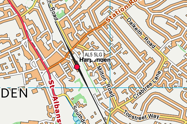 AL5 5LG map - OS VectorMap District (Ordnance Survey) AL5 5LG map - OS VectorMap District (Ordnance Survey)