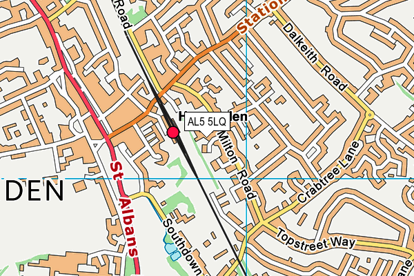 AL5 5LQ map - OS VectorMap District (Ordnance Survey) AL5 5LQ map - OS VectorMap District (Ordnance Survey)