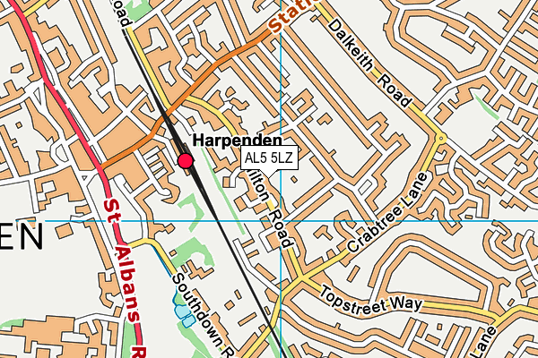 AL5 5LZ map - OS VectorMap District (Ordnance Survey) AL5 5LZ map - OS VectorMap District (Ordnance Survey)