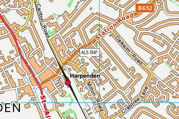 AL5 5NF map - OS VectorMap District (Ordnance Survey) AL5 5NF map - OS VectorMap District (Ordnance Survey)