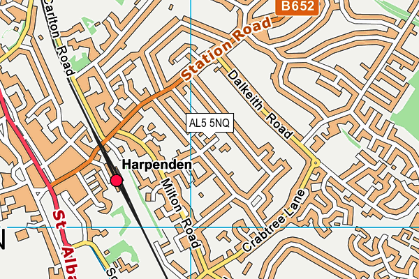 AL5 5NQ map - OS VectorMap District (Ordnance Survey)