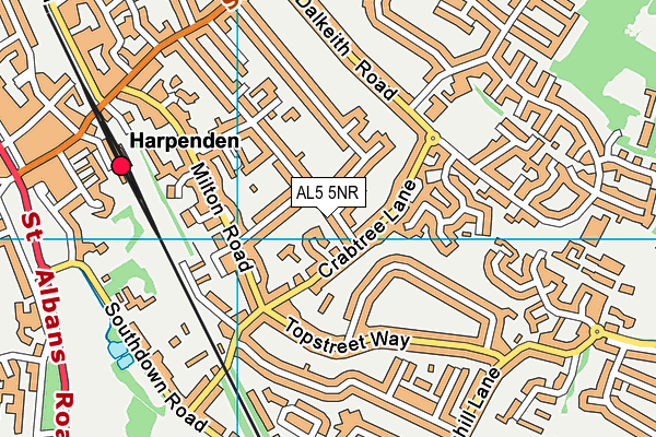 AL5 5NR map - OS VectorMap District (Ordnance Survey)