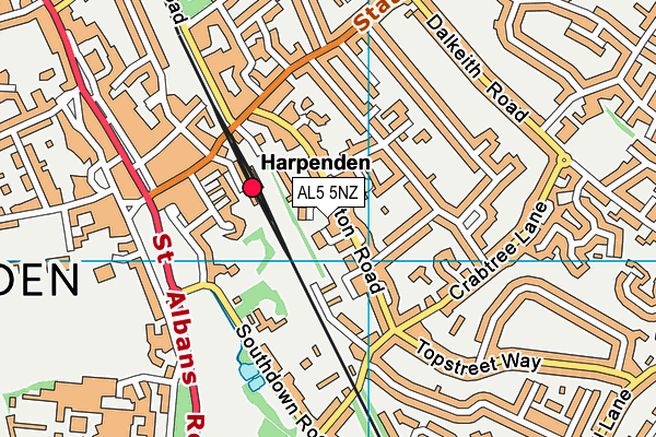 AL5 5NZ map - OS VectorMap District (Ordnance Survey) AL5 5NZ map - OS VectorMap District (Ordnance Survey)