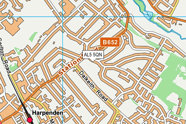 AL5 5QN map - OS VectorMap District (Ordnance Survey) AL5 5QN map - OS VectorMap District (Ordnance Survey)