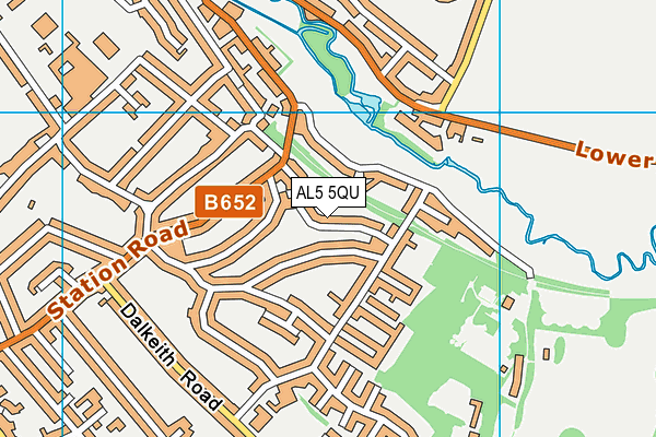 AL5 5QU map - OS VectorMap District (Ordnance Survey)