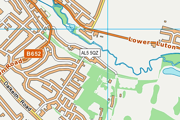 AL5 5QZ map - OS VectorMap District (Ordnance Survey)