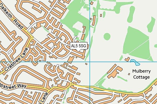 AL5 5SG map - OS VectorMap District (Ordnance Survey) AL5 5SG map - OS VectorMap District (Ordnance Survey)