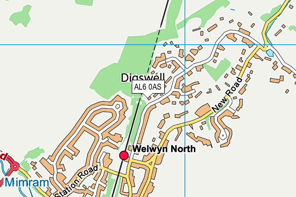 AL6 0AS map - OS VectorMap District (Ordnance Survey) AL6 0AS map - OS VectorMap District (Ordnance Survey)