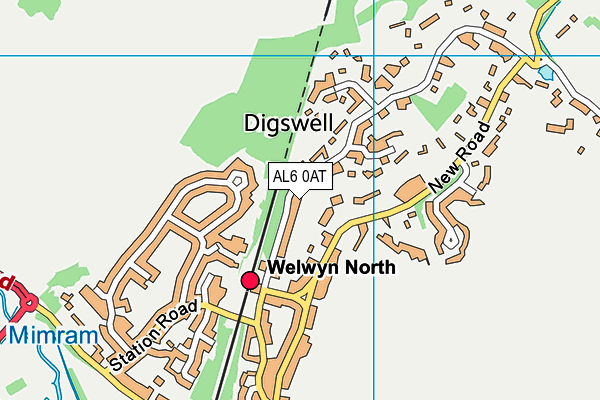 AL6 0AT map - OS VectorMap District (Ordnance Survey) AL6 0AT map - OS VectorMap District (Ordnance Survey)