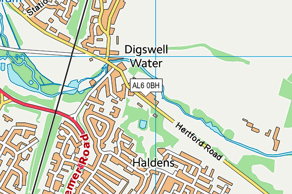 AL6 0BH map - OS VectorMap District (Ordnance Survey) AL6 0BH map - OS VectorMap District (Ordnance Survey)
