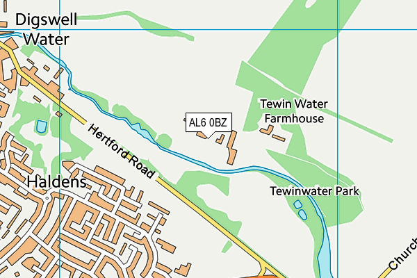 AL6 0BZ map - OS VectorMap District (Ordnance Survey) AL6 0BZ map - OS VectorMap District (Ordnance Survey)