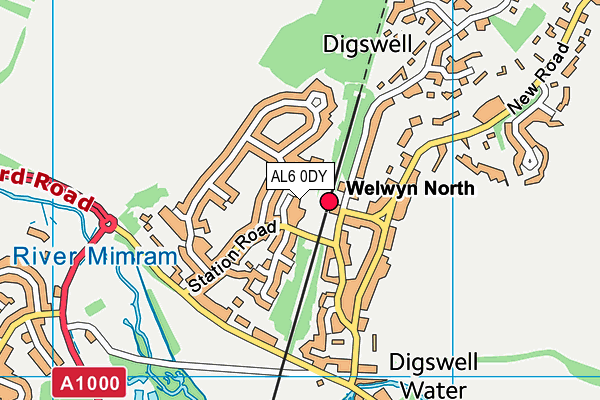 AL6 0DY map - OS VectorMap District (Ordnance Survey) AL6 0DY map - OS VectorMap District (Ordnance Survey)