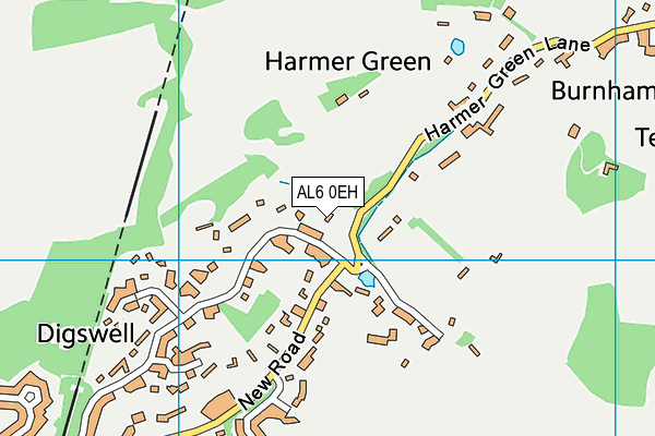 AL6 0EH map - OS VectorMap District (Ordnance Survey) AL6 0EH map - OS VectorMap District (Ordnance Survey)