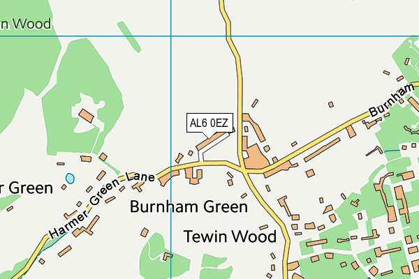 AL6 0EZ map - OS VectorMap District (Ordnance Survey) AL6 0EZ map - OS VectorMap District (Ordnance Survey)